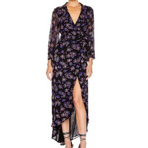 Ganni - Printed Georgette Midi Dress
